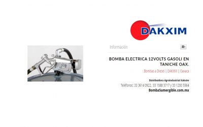 Bomba Electrica 12volts Gasoli en Taniche Oax.