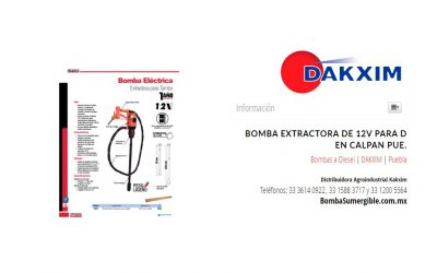 Bomba Extractora De 12v Para D en Calpan Pue.