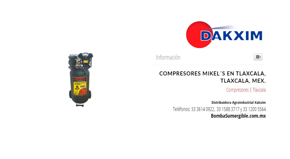 Compresores Mikel´s en Tlaxcala, Tlaxcala, Mex.