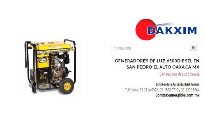 Generadores de Luz 6500Diesel en San Pedro el Alto Oaxaca MX