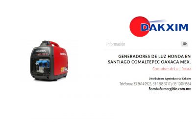 Generadores de Luz Honda en Santiago Comaltepec Oaxaca Mex.