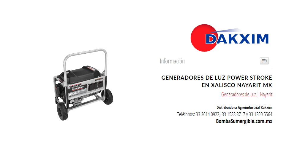 Generadores de Luz Power Stroke en Xalisco Nayarit MX