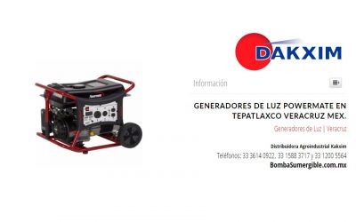 Generadores de Luz Powermate en Tepatlaxco Veracruz Mex.
