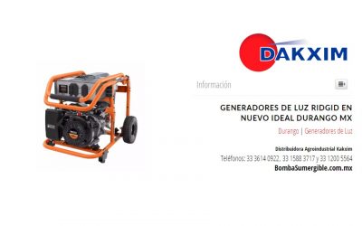 Generadores de Luz Ridgid en Nuevo Ideal Durango Mx
