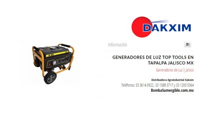 Generadores de Luz Top Tools en Tapalpa Jalisco MX