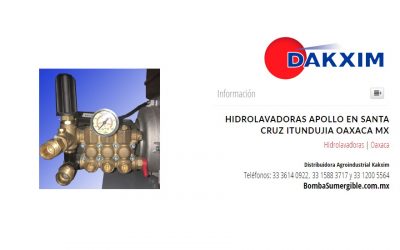 Hidrolavadoras Apollo en Santa Cruz Itundujia Oaxaca Mx