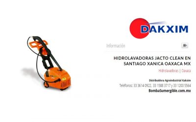 Hidrolavadoras Jacto Clean en Santiago Xanica Oaxaca MX