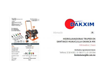Hidrolavadoras Truper en Santiago Huauclilla Oaxaca Mx