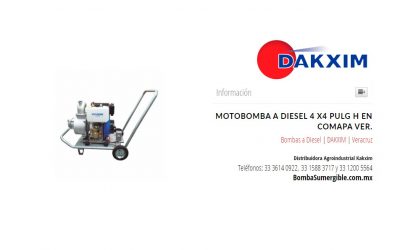 Motobomba A Diesel 4 X4 Pulg H en Comapa Ver.