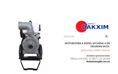 Motobomba A Diesel Hyundai 4 en Uruapan Mich.