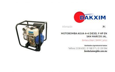 Motobomba Agua 4×4 Diesel 9 Hp en San Marcos Jal.