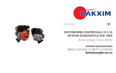 Motobomba Centrifuga 3 X 3 13 Hp M en Zongozotla Pue. Mex