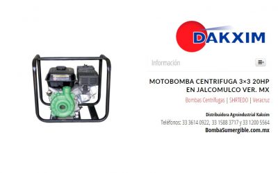 Motobomba Centrifuga 3×3 20hp en Jalcomulco Ver. MX