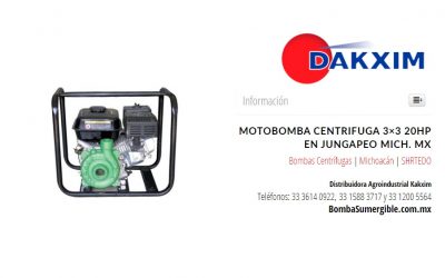 Motobomba Centrifuga 3×3 20hp en Jungapeo Mich. MX