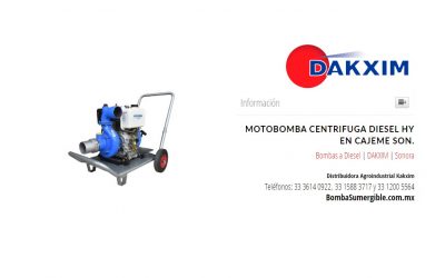 Motobomba Centrifuga Diesel Hy en Cajeme Son.