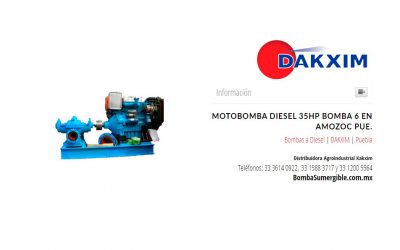 Motobomba Diesel 35hp  Bomba 6 en Amozoc Pue.