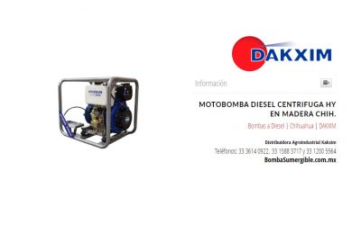 Motobomba Diesel Centrifuga Hy en Madera Chih.