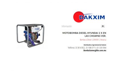 Motobomba Diesel  Hyundai 2 X en Las Choapas Ver.