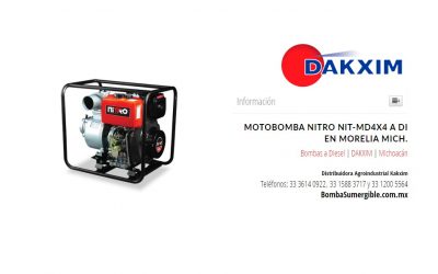 Motobomba Nitro Nit-md4x4 A Di en Morelia Mich.