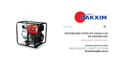 Motobomba Nitro Nit-md4x4 A Di en Orizaba Ver.