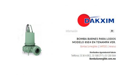 Bomba Barnes Para Lodos Modelo 8se4 en Tenampa Ver.