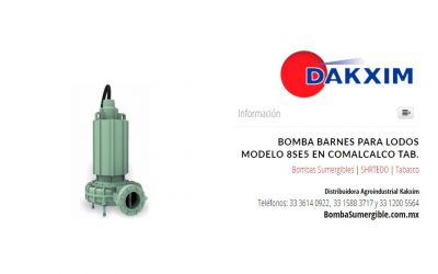 Bomba Barnes Para Lodos Modelo 8se5 en Comalcalco Tab.
