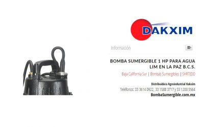 Bomba Sumergible 1 Hp Para Agua Lim en La Paz B.C.S.