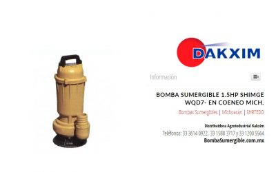 Bomba Sumergible 1.5hp Shimge Wqd7- en Coeneo Mich.