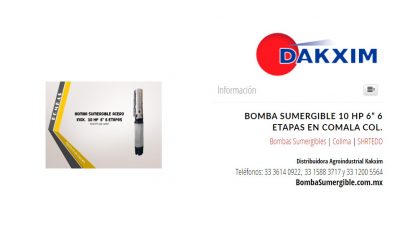 Bomba Sumergible 10 Hp 6» 6 Etapas en Comala Col.