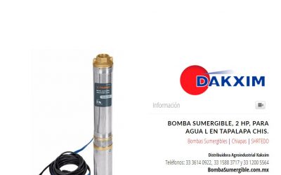 Bomba Sumergible, 2 Hp, Para Agua L en Tapalapa Chis.