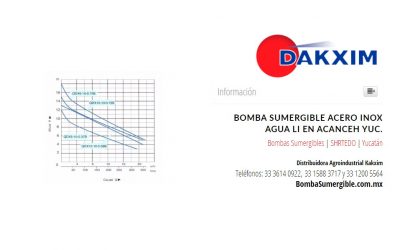 Bomba Sumergible Acero Inox Agua Li en Acanceh Yuc.