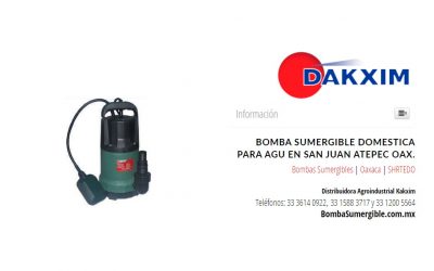 Bomba Sumergible Domestica Para Agu en San Juan Atepec Oax.