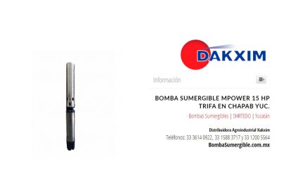 Bomba Sumergible Mpower 15 Hp Trifa en Chapab Yuc.