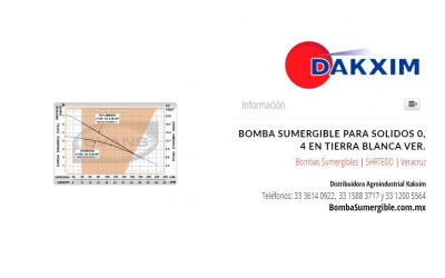 Bomba Sumergible Para Solidos 0, 4 en Tierra Blanca Ver.