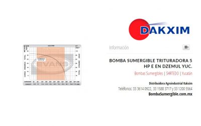 Bomba Sumergible Trituradora 5 Hp E en Dzemul Yuc.