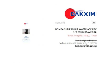 Bomba Sumergible Water Ace R5v 1/2 en Guasave Sin.