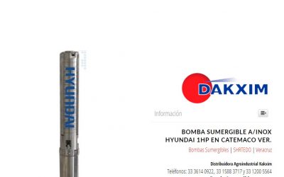 Bomba Sumergible a/inox Hyundai 1hp en Catemaco Ver.