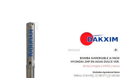 Bomba Sumergible a/inox Hyundai 2hp en Agua Dulce Ver.