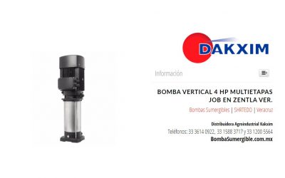 Bomba Vertical 4 Hp Multietapas Job en Zentla Ver.