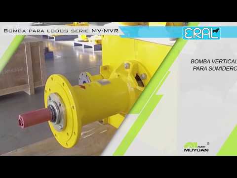 Bomba centrifuga vertical  para lodos y pulpas funcionamiento 👷