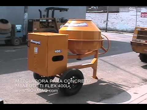 Mezcladora para concreto Menegotti Flex 400L SOKMAQ