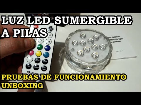 Unboxing. Luz LED Sumergible IP68 Qoolife. Pruebas de Funcionamiento