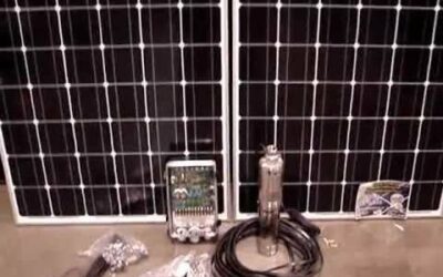 bomba de agua sumergible abastecida por energía solar fotovoltaica JCL Solaryeolica
