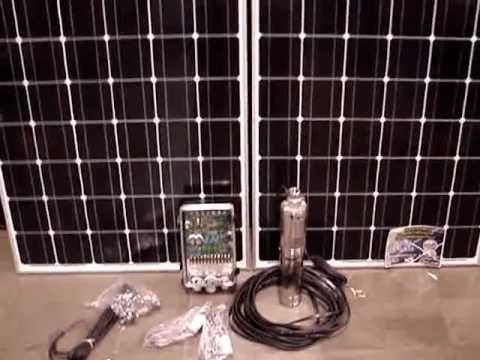 bomba de agua sumergible abastecida por energía solar fotovoltaica JCL Solaryeolica